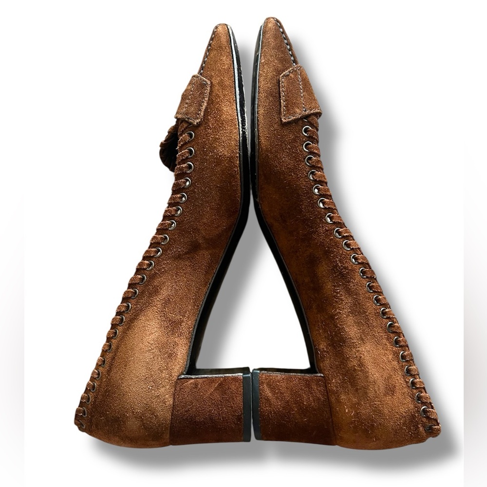 Prada Brown Heeled Loafers - Picture 5 of 10